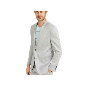 Alfani RED Men's Light Grey Blazer Jacket - Big & Tall - Suit Jacket (XL)